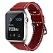 KADES Apple Watch Leather Band Single Tour Double Layer Genuine Cowhide Strap for iWatch Series 1 & 2 (42mm, Red)