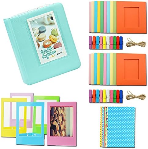 Blummy Film Frames Bundles Set for Fujifilm Instax Mini 9 8 8+ 70 7s 90 25 26 50s, Pringo P231, Instax SP-1 SP-2, Polaroid Snap, Snap Touch, Z2300 & HP Sprocket Films (Ice blue)