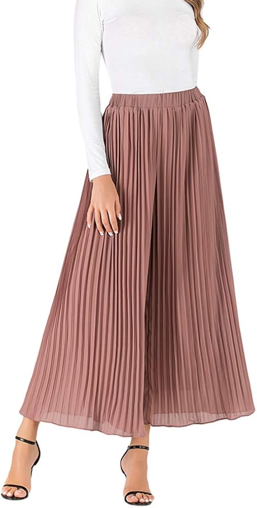 AMDOLE Damen Hose Baumwolle Leinen - Elastische Taillen Loungehose