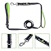 Heavy Duty Dog Leash - 2 Handles - Padded Traffic Handle for Extra Control, 7ft Long - Perfect Leashes for Medium to Large Dogs (Black and Green)