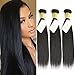 Brazilian Virgin Straight Human Hair Bundles 3Bundles 100% Unprocessed Straight Human Hair 3 Bundles Natural Color (16 18 20 Inch)