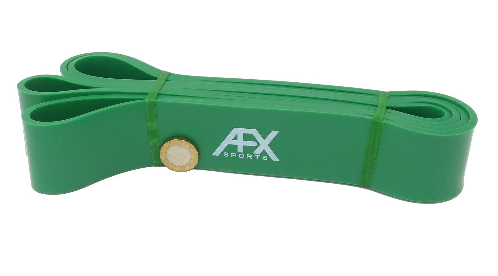 AFX Sports Resistance Bands - Pull Up Bands - Exercise Bands for CrossFit - Powerlifting - Assisted Pull Ups - Mobility Bands (One Band) for Men and Women - Choice of 6 (Green)
