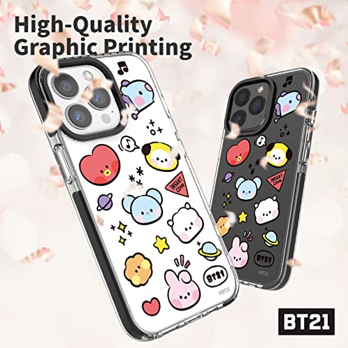 BT21 Merchandise for iPhone 14 Pro Case Minini Clear Line TPU