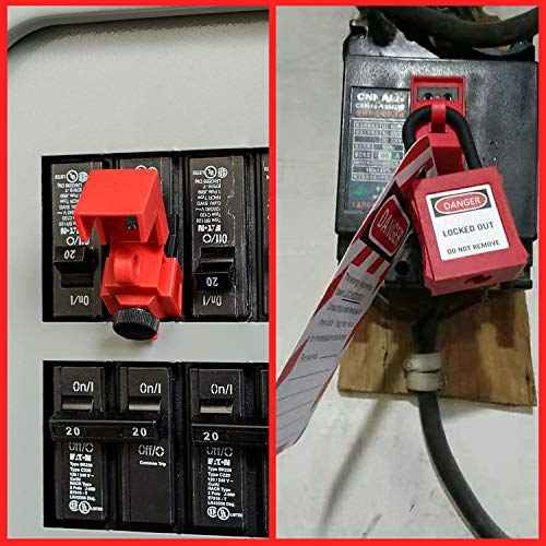 Circuit Breaker Lockout Device Lockout Tagout Kit 10 PCS Universal Single Pole Clamp Lockout