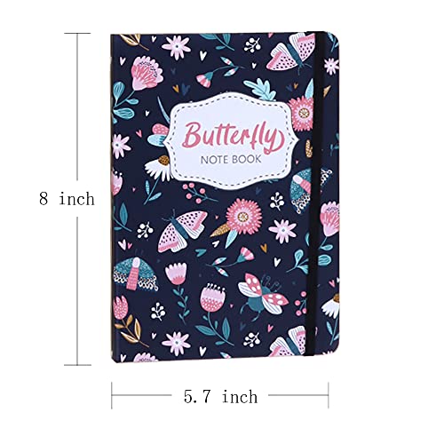 Lined Journal Notebook, 160 Pages, Medium 5.7 inches x 8 inches - 100 gsm Thick Paper, A5 Hardcover Notebook for Office, Home, School
