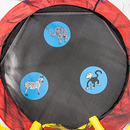 Skywalker Trampolines Mini Trampoline with Enclosure Net, 48 Inch, Red Pricepulse