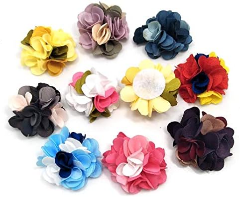 100Pcs Ployster Cloth Flower for Tassels, Bags, Earrings and Other Jewelry Accessories