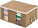 1Storage Clothing Organizer Bag, Breathable Material, 2cells, Carry Handles, LightBrown 902-09