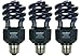 Sunlite SL20/BLB/3PK 20W Spiral Energy Saving CFL Light Bulb Medium Base (3 Pack), Blacklight Blue