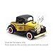 LW Vintage Cars Retro Style 1:32 Hard Top Vintage Cars Scale Diecast Car Model Collection Light&Sound (Yellow)