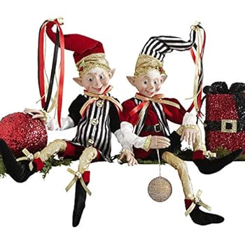 Amazon.com: Set of 4 Christmas Elves Plush Figurines for Holiday Home