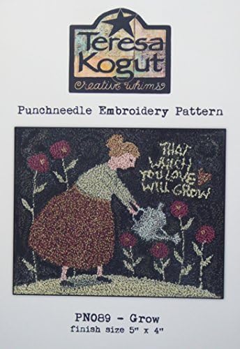 Grow PN089 Gardening Love Punchneedle Punch Needle Embroidery Teresa Kogut Pattern