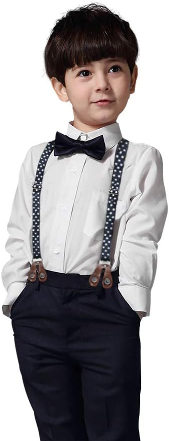 Baby Boy Clothes Set Christmas Shirt + Bowtie + Suspender Pants Set 4pcs Toddler Boy Infant Gentleman Easter Outfits…