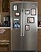 Lubber 12-Pack Magnetic Picture Frames for Refrigerator, Decoration for School Locker, Hold 4x6, 3.5x5, 2.5x3 Photo for Office Home, Black