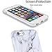 iPhone 6 6s Case, Leminimo White Marble Design, Slim TPU Flexible Shockproof Anti-Scratch Anti-Fingerprint Case - White Marble