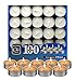 OHR CANDLES Tealight Candles - 100 Pack Bulk Tea Lights Candles - White Tealights Unscented - 4 Hour Burn Time