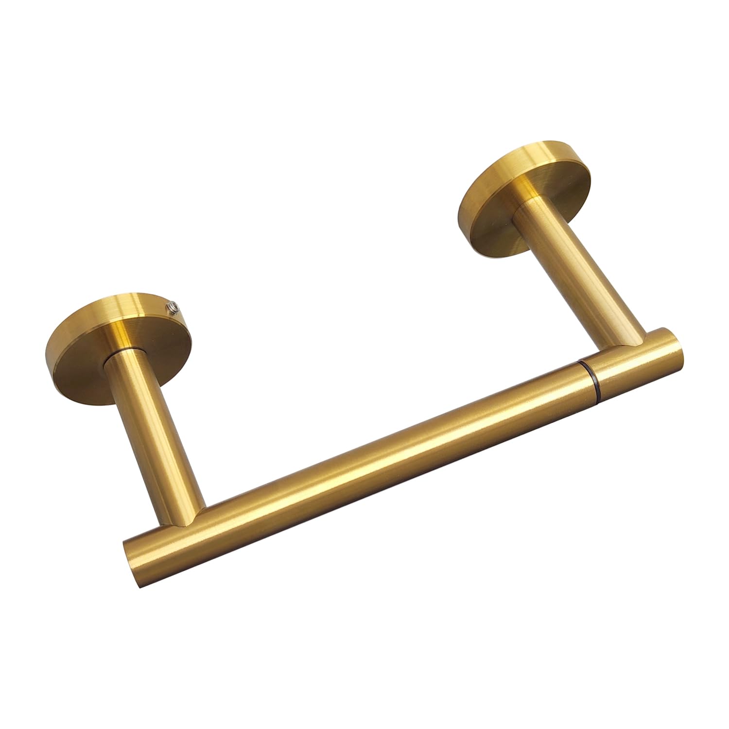 Gold Toilet Paper Holder Pivoting Tissue Roll Holder Stainless Steel Toilet Paper Organizer Rotating Round Toilet Paper Hanger for Bathroom Kitchen Modern Wall Mount Design