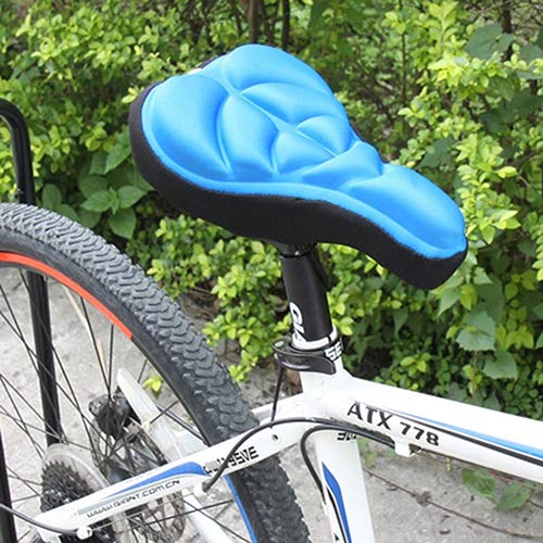 AutoE Silicone Cycling Bicycle Bike Saddle Breathable Gel Cushion Soft Pad Seat Cover 8P3S