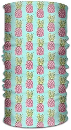 AWAWAWAWA Men Women Pink Pineapple Quick Dry Microfiber Headwear Multifunctional Bandana Face Mask Seamless Scarf Mufflers Outdoor Sports Handscarf