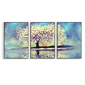 Framed Canvas Wall Art for Living Room, Bedroom Canvas Prints for Home Decoration Ready to Hanging - 16"x24"x3 Panels