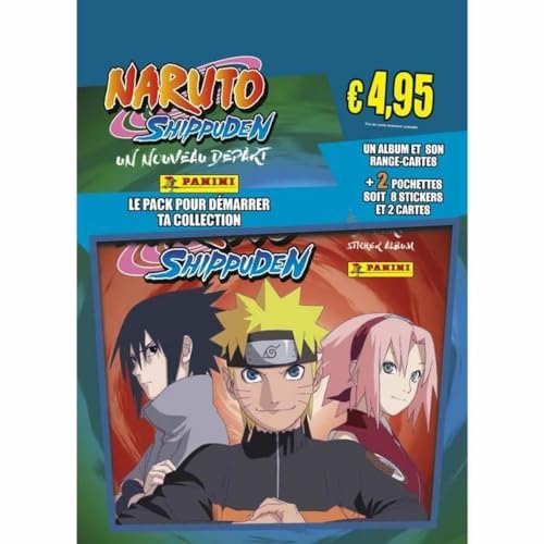 Panini Naruto Shippuden 2-Un nuevo comienzo álbum + organizador de tarjetas + 2 bolsillos, 004628SPCFGD