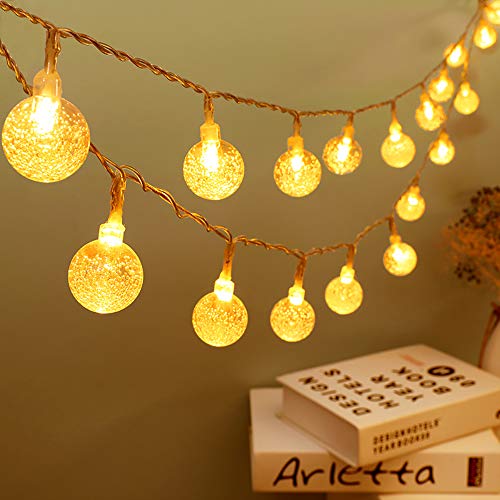 Zorela Globe String Lights Fairy Lights with Remote, Outdoor Indoor Festoon Lights USB or Battery Powered for Christmas, Holiday, Rooms, Patio, Gazebo and Wedding Decor (6M 50LEDs)