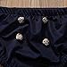 Baby Girls 3 Pcs Swimwear Striped Halter Bow Top+Bottom+Headband Swimsuit (1-2T, Deep Blue)