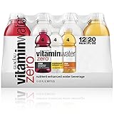 vitaminwater zero, electrolyte enhanced water w/vitamins, variety pack, 20 Fl. Oz, 12 pack