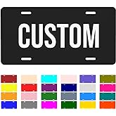 Custom License Plate Personalized Design Aluminum Front Car Tags Decor Vanity Tag 6x12 Inch Your Own Plates with Photo Text Logo, White-52
