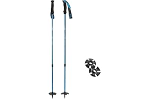 MotiveTech Adjustable Trekking Poles Ski Poles for Adults Kids Outdoor Snowshoeing Skiing Ski Equipment with Snow Baskets Wal
