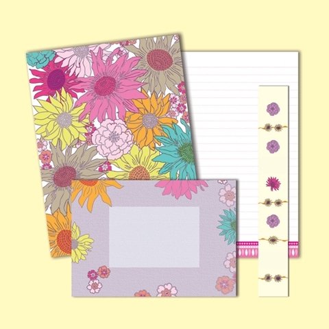 Rachel Ellen Writing Set - Pink Floral