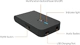 Jsdoin Bluetooth 5.0 Transmitter Receiver 3-in-1 USB 3.5mm Audio Adapter TV PC view 3