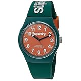 Superdry 'Urban' Quartz Plastic and Silicone Dress Watch, Color:Green (Model: SYG164ON)