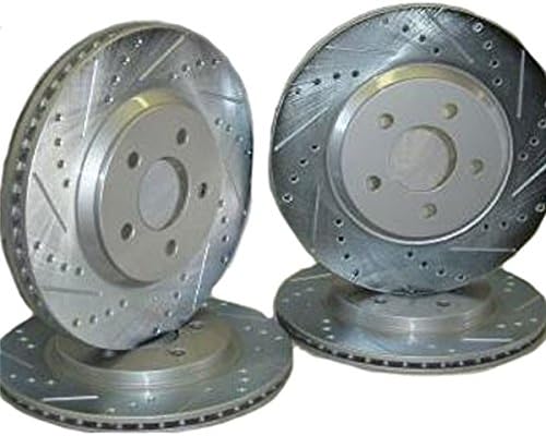 RotorPros Performance Plus Slotted &amp; Drilled Brake Rotors for 2008-15 Mitsubishi Evo X 10
