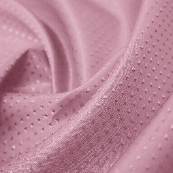 iPEAK Shower Curtains Heavy duty Mould Proof Mold-Resistant Water Repellent Washable Diamond Fabric Bathroom Curtain 180cm x 180cm (Light Pink)