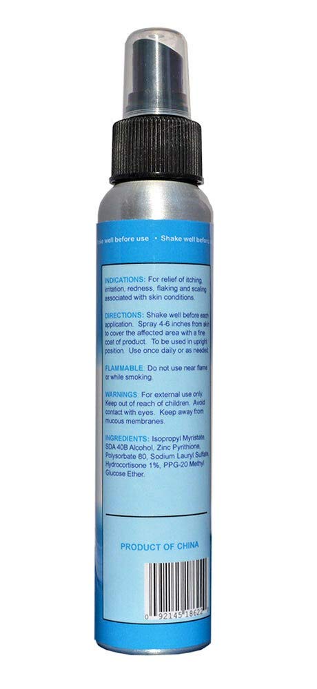 PSOR-VAL Fast-Acting Zinc Pyrithione Skin Disorder Relief Spray for Psoriasis, Dermatitis and Eczema Symptoms (3.72 Fl Oz/110ml)