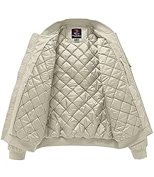 BGOWATU Men's Jacket Windproof Quilted Bomber