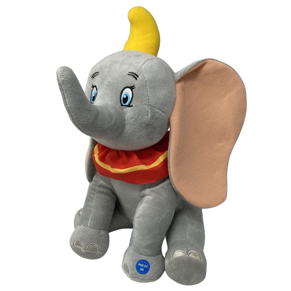 9273-2 Disney Dumbo Plush Toy with Sound 30 cm Elephant Sitting Grey
