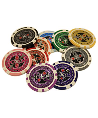 MRC 500pcs Ultimate Laser Poker Chips Set with Aluminum Case