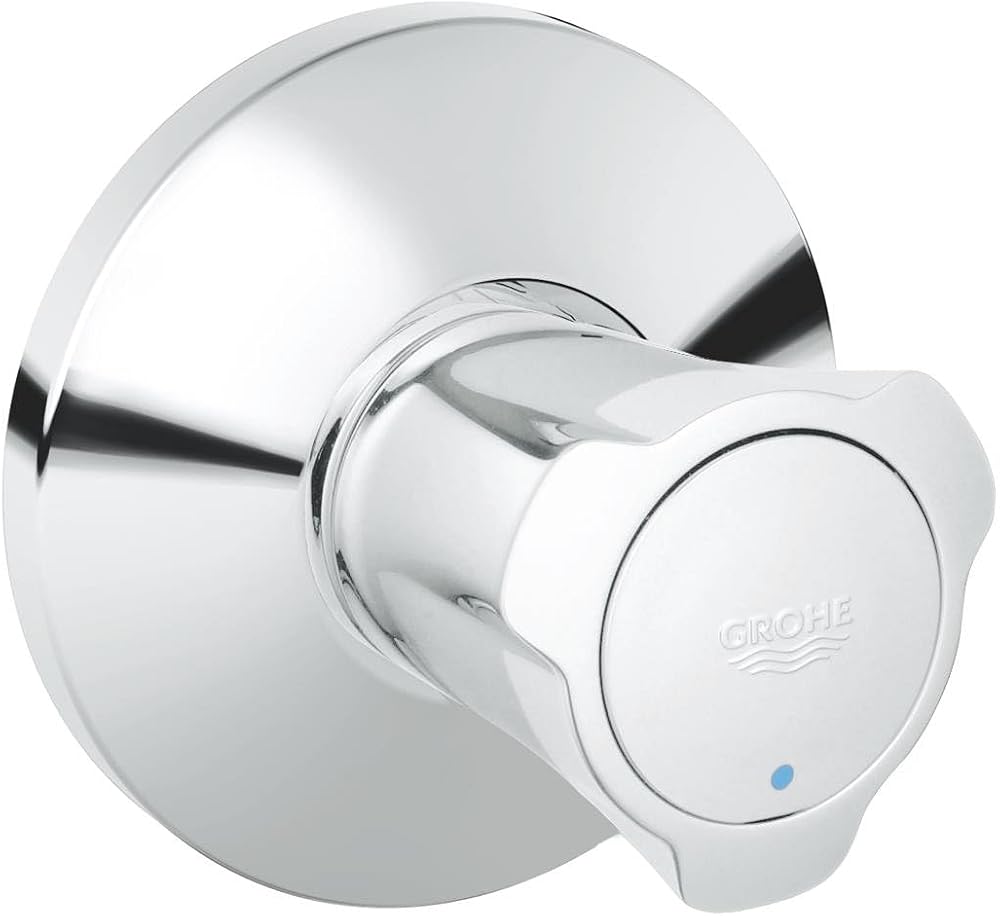 GROHE 19808001 Costa Concealed Stop Valve Trim Blue Metal Handle Chrome
