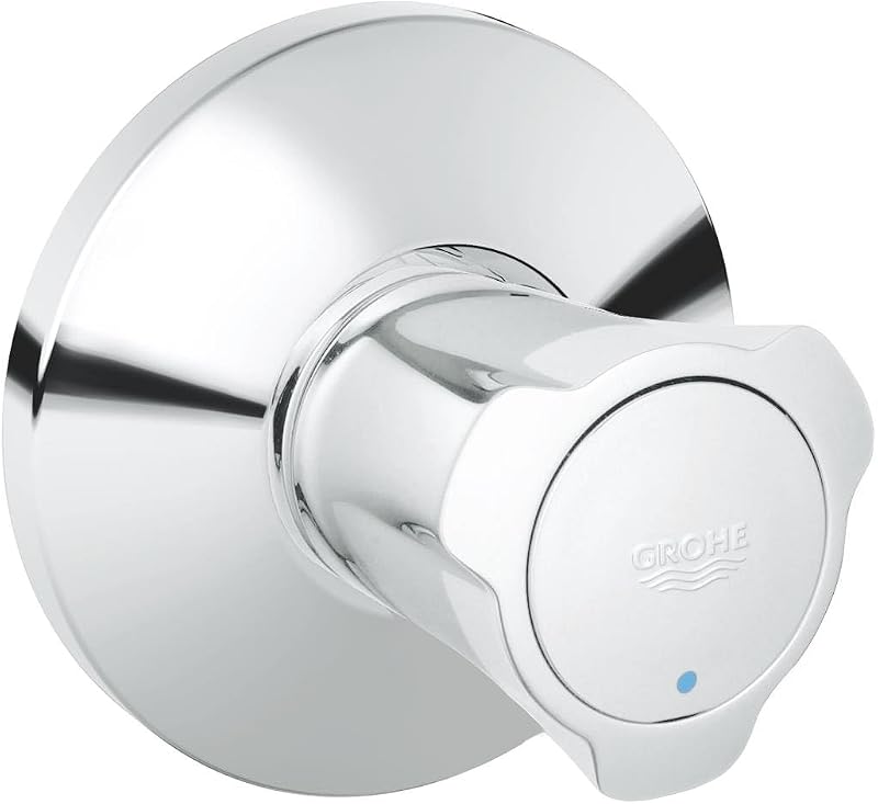 GROHE 19808001 Costa Concealed Stop Valve Trim Blue Metal Handle Chrome