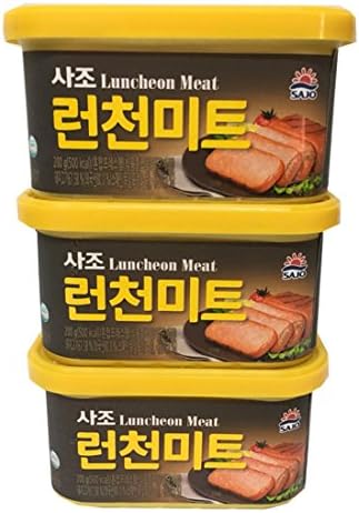 [SAJO] Korean Food Ham - Luncheon Meat (7.05oz x 3pack / 200g x 3pack) + SafeZone Mask (2pcs)