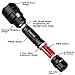 Captink Outdoor waterproof tactical led flashlight, 5 Modes,18650 rechargeable batteries,Black