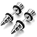 INBLUE Men's Stainless Steel Stud Earrings Rubber Silver Gold Tone Black Screw Spike Plug Tapers