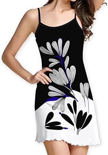 Women Dress Daoroka Sexy Plus Size Off Shoulder Floral Print Sleeveless Casual Loose Evening Party Maxi Beach Mini Skirt