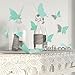 gefii Mariposa Appear in Gossip Girl 12pcs/Pack 3D Decorative Butterflies Removable Wall Art Stickers Wedding Decor (Blue)