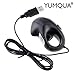 YUMQUA Y-01 Portable Mini Finger Hand Held 4D USB Wired Trackball Mouse for Laptop Mac Window Computer Fits Left and Right Handed Users -Black