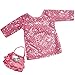 3 Pink Dress Set for 18 Inch Dolls Includes 6 Pieces, Sequin Pink Dress with Purse, Hawaiian Dress and Heart Tee, Pink Skirt and Leggings