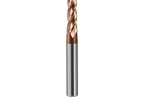 AYCHOLIZ 1pc 4 Flutes Carbide Square End Mill 5mm (0.197"Dia), 6mm (0.236" Shk Dia) Tungsten Steel Milling Cutter Micro Grain CNC Router Bits for Alloy Steel High Alloy Cast Iron-HRC55 - TISIN Coated
