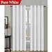 H.VERSAILTEX White Curtains 84 inches Long for Living Room Thermal Insulated Room Darkening Window Treatment Panels Drapes Light Reducing Curtains for Bedroom, 2 Panels, 52